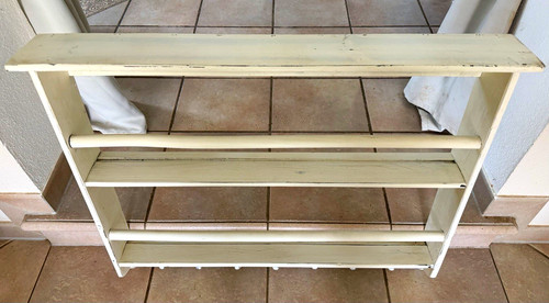 Weißes holzregal tellerregal - holzregal,