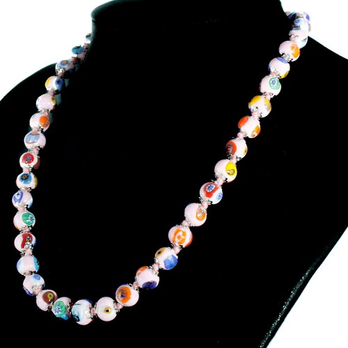 Murano glas halskette hellrosa - murano,