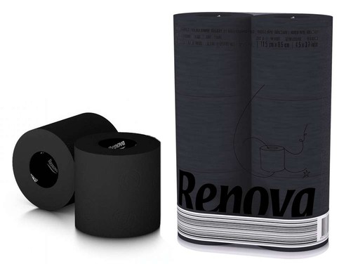 Toilettenpapier schwarz 6 - schwarz,