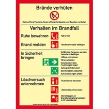 Schild brandschutzordnung mit - schild, brandschutzordnung(mit