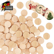 Runde Holzscheiben 25mm, Bastel Holzplättchen, Holzstücke, DIY Weihnachten Kunst