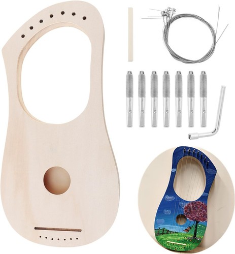 Lyre harfe diy - kit, lindenholz