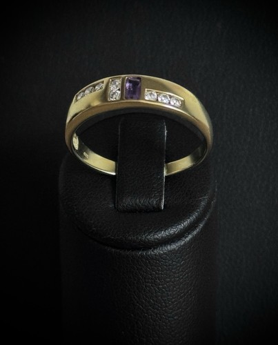 Goldring mit amethyst und - mit,