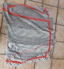 damenschal,Markenlos,  grau weiss 