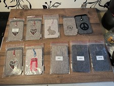 Konvolut Filz Handyhüllen / Smartphone Sleeves – verschiedene Motive