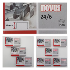 NOVUS Heftklammern 24/6 - 1000 Stück (1er, 3er, 5er) Tackernadeln DIN 7405 - 6mm