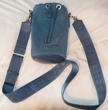 Liebeskind Berlin Tasche Bottle Bag Soulbottle Leder Graublau neuwertig