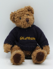 Russ Lufthansa Plüsch Teddy Teddybär Bär ca 18cm Pullover Werbung
