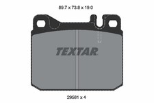 TEXTAR Bremsbelagsatz Scheibenbremse 2958105 für MERCEDES T205 UNIMOG