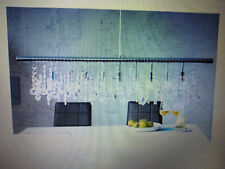 Lampe-Hängeleuchte/Pendelleuchte / Chrom / 10 Leuchten /Breite 120 cm 