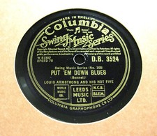 LOUIS ARMSTRONG Put'em Down Blues / I'm Not Rough COLUMBIA DB 3524 (773)
