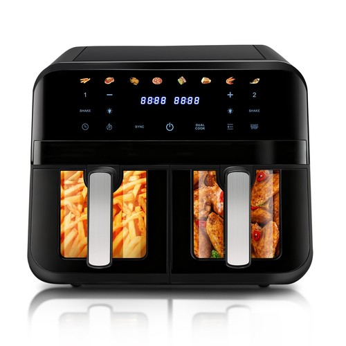 Doppel heißluftfritteuse 8in1 - heißluftfritteuse,