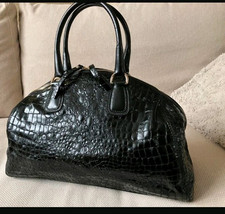 Tasche ABRO schwarz Leder  lackleder neuw. Handtasche Henkeltasche 