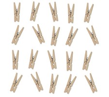 20 kleine Wäscheklammern für Fotos 3cm Mini Holzklammern Deko Fotoklammern natur