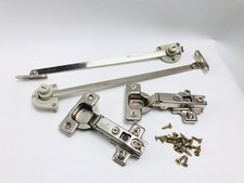 2er Set Scharniere Beschlag Kippbeschlag Möbelscharnier in Silber