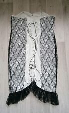 Kleid Corsagenkleid Schwarz Weiß Spitze Schnürung Sexy XXXL