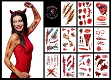 Faketattoo Blut Wunden Narben