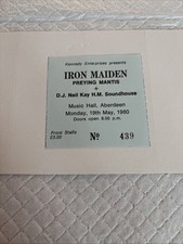 IRON MAIDEN CONCERT TICKET