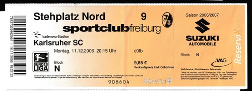 Altes ticket freiburg vs - altes,