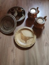 Rustikales Holz  Geschirr Humpen, Teller  Handarbeit Holz Konvolut Holzkrug 