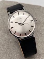 ORIGINAL ETERNA VINTAGE HANDAUFZUG 34mm HERRENUHR EDELSTAHL 1475K LUXUS