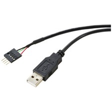 Renkforce USB-Kabel  USB 2.0 Pfostenstecker 4pol., USB-A Stecker 0.40 m Schwa...