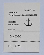 5 und 10 DM 1990 Schiffsgutschein  *** Planeta Radebeul Heidenau *** Sachsen