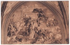 AK Aachen, Fresko im Krönungssaal des Rathauses, um 1925, unversandt