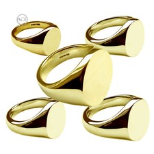 18ct massiv gelbgold signet - massiv,