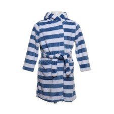 Primark, Bademantel, Größe: 110, Blau/Weiß, Polyester, Streifen, Fleece #Wh4
