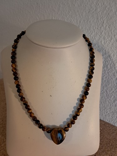 Halskette tigerauge herz 2 - halskette, x
