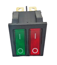 Doppelschalter KCD8-21 AN1 AN2 AUS Licht rot grün 6 polig Schalter 230 V, 15 A