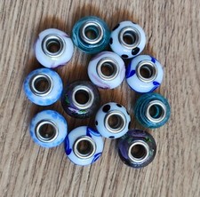 12 Stück Glas Beads Charm