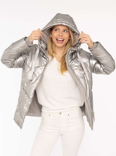 Steppjacke silber - steppjacke, l