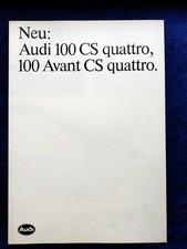 AUDI 100 CS Quattro Audi 100 Avant CS quattro Prospekt