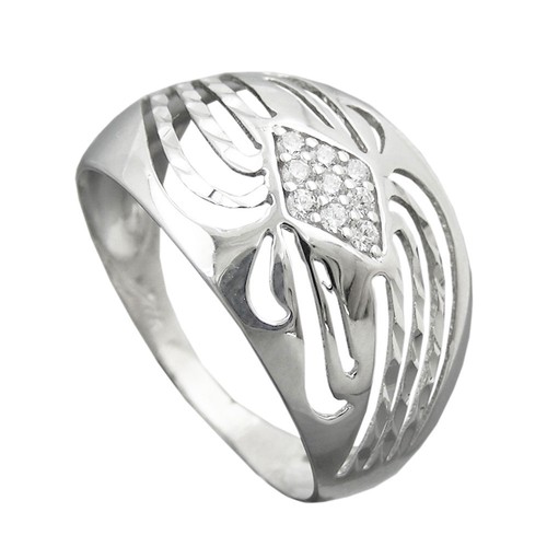 Ring 12mm mit zirkonias - ring,