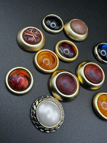 Stk cabochon set - 11, gold