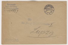 Briefhülle 1914 Marinesache Kommando 1.Abt. II.Matrosendiv. Wilhelmshaven