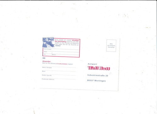 Woll butt bestellkarte 1994 - butt,