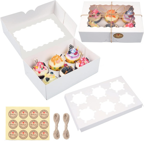 Stück cupcake box 6 - cupcake, box,