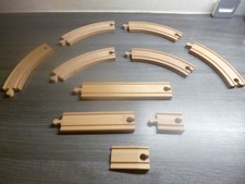 Zur Holzeisenbahn Schienen 10 Stück kompatibel zu Brio Eichhorn Ikea etc. Set 1