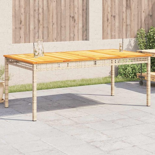 Gartentisch beige 180x90x75 - 180x90x75, cm