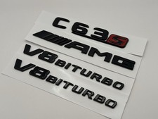 C63S AMG EMBLEM SET V8 BITURBO SELBSTKLEBEND NEU LOGO C63