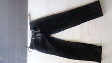 Echt Bayrische Trachten Lederhose lang schwarz Leder Trachtenlederhosen Gr. 58