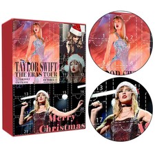 Adventskalender 2024 Weihnachtsmann Kunststoff Aufhängung Dekoration