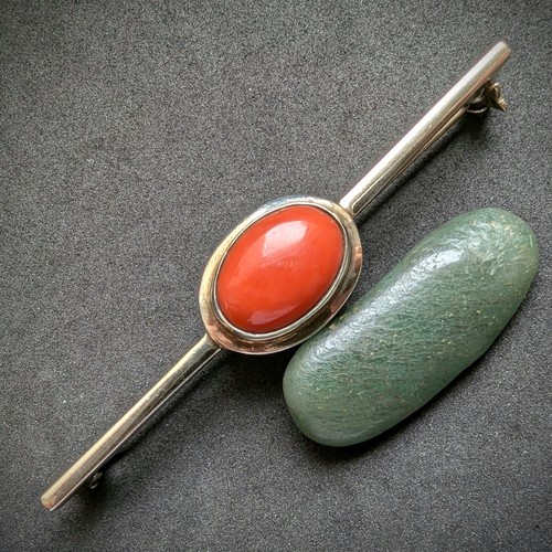 Art deco brosche koralle min - brosche,