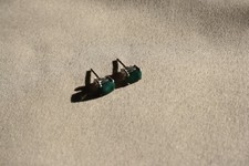 1 Paar Ohrstecker, Ohrringe mit Smaragd, 925 Silber, 3 x 5 mm oval