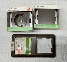 REV / EVERLUXE Steckdose - Schalter - Rahmen braun