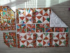 Baby-Krabbeldecke in PATCHWORK Optik,  Spieldecke,  Tagesdecke 