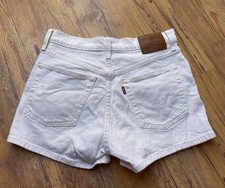 Levi’s 501 Jeans Short Weiss W 27 Neu Zum Knöpfen